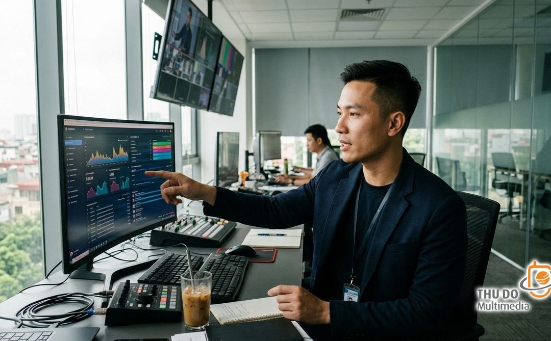 Kỹ sư công nghệ Thủ Đô Multimedia phân tích dữ liệu luồng phát trên hệ thống quản trị trung tâm