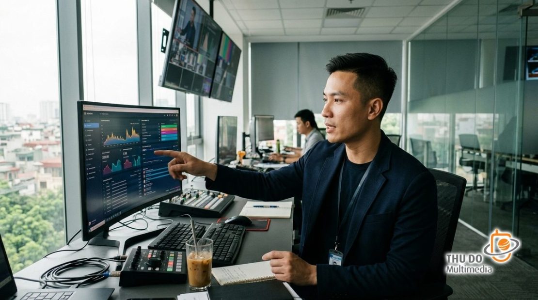 Kỹ sư công nghệ Thủ Đô Multimedia phân tích dữ liệu luồng phát trên hệ thống quản trị trung tâm Kỹ sư công nghệ Thủ Đô Multimedia phân tích dữ liệu luồng phát trên hệ thống quản trị trung tâm